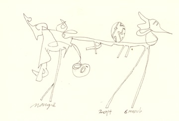 Figure with Stick Legs 