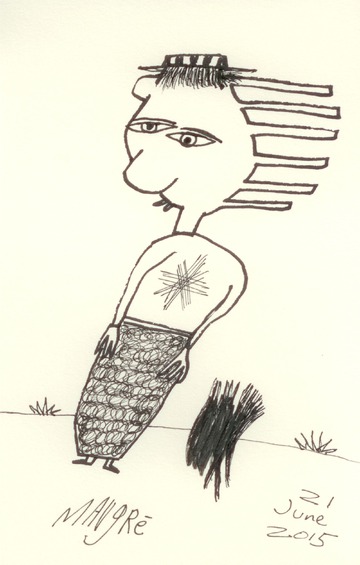Figure with Striped Hat 
