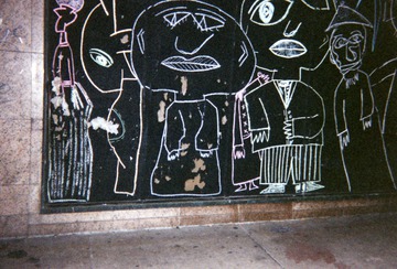 Group of Figures with Paint Peeling