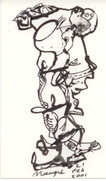 A Shape rises, twists and pauses 