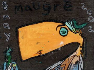 Figure with Cap and Green Eye 