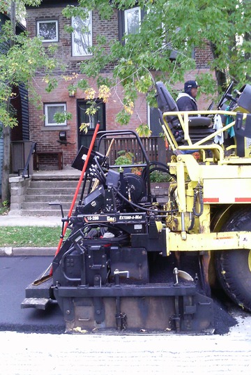 Applying New Asphalt. Detroit, 2012 