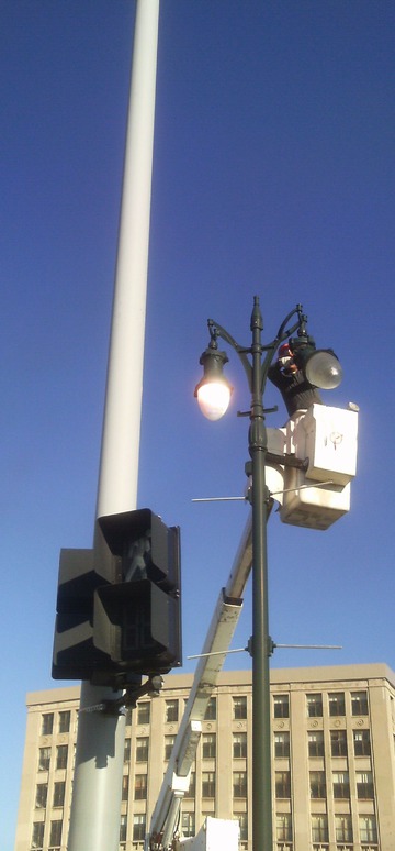 Changing a Light Bulb. Detroit, 2014 