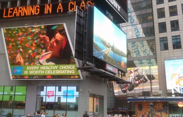 Living Collage, Times Square. New York City, 2014 