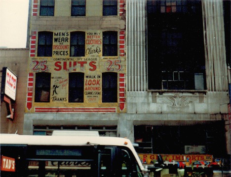 Tad’s Steaks and Clark’s Clothes. New York City, 1980’s 