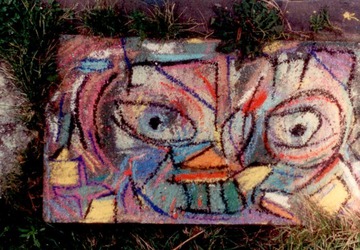 At the Heidelberg Project, Mask Face, closer