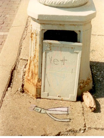 Maurice Greenia, Jr. Collections: Yet, Signed on Streetlamp Base 