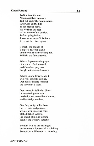 [SIC] Volume 2, Number 1, Fall 1993 University of Detroit Mercy