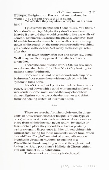 [SIC] Volume 4, Number 1, Winter 1995 University of Detroit Merc