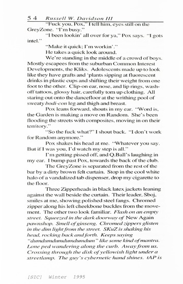 [SIC] Volume 4, Number 1, Winter 1995 University of Detroit Merc