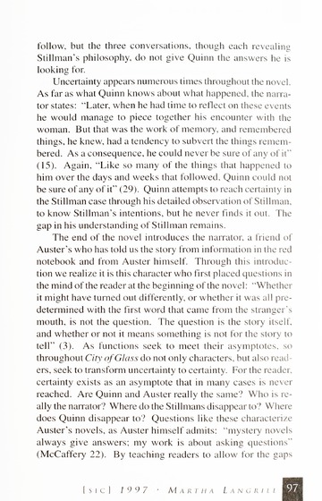 [SIC] Volume 5, Winter 1997 University of Detroit Mercy