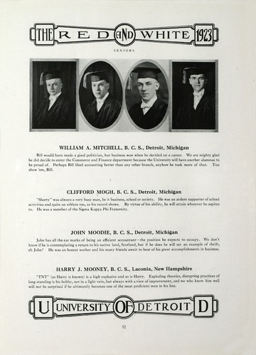 University of Detroit Yearbook Collection: University of Detroit Red and White. 1923