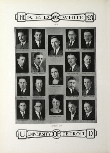 University of Detroit Yearbook Collection: University of Detroit Red and White. 1923