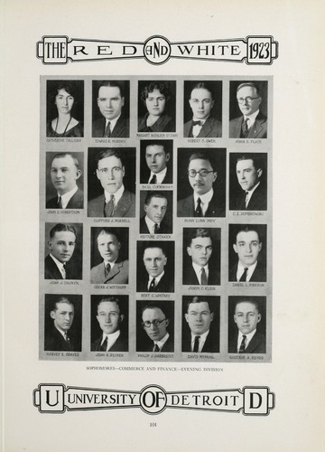 University of Detroit Red and White. 1923