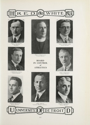 University of Detroit Yearbook Collection: University of Detroit Red and White. 1923
