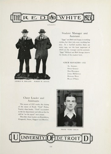University of Detroit Yearbook Collection: University of Detroit Red and White. 1923