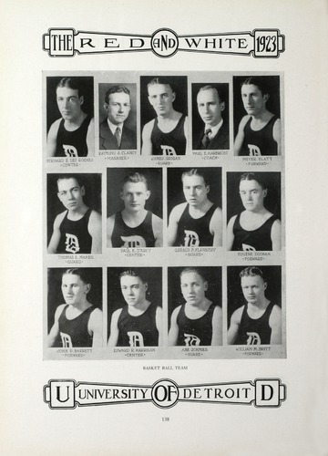 University of Detroit Red and White. 1923