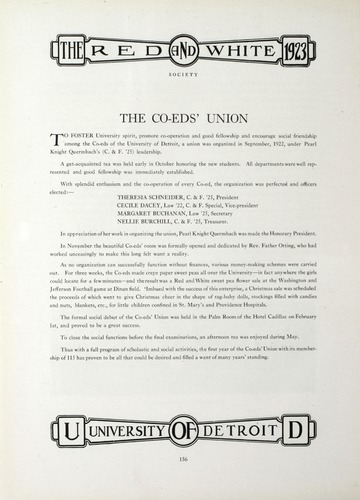 University of Detroit Yearbook Collection: University of Detroit Red and White. 1923
