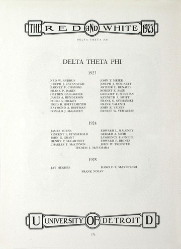 University of Detroit Yearbook Collection: University of Detroit Red and White. 1923