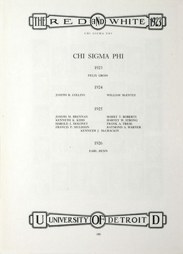 University of Detroit Yearbook Collection: University of Detroit Red and White. 1923