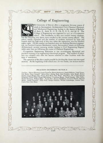 University of Detroit Yearbook Collection: The Tower 1927