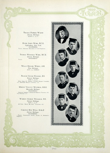 University of Detroit Yearbook Collection: The Tower 1929