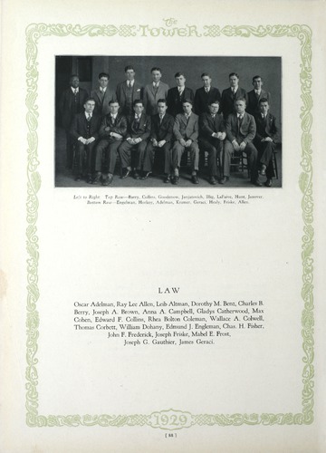 University of Detroit Yearbook Collection: The Tower 1929