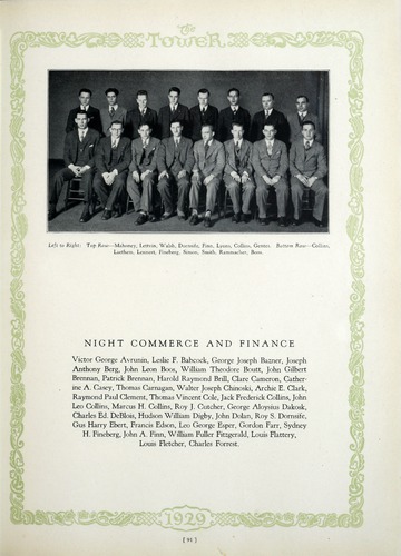 University of Detroit Yearbook Collection: The Tower 1929