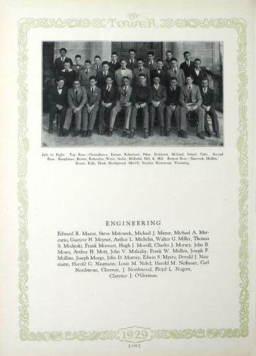 University of Detroit Yearbook Collection: The Tower 1929