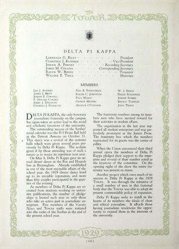 University of Detroit Yearbook Collection: The Tower 1929