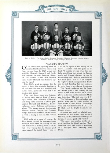 University of Detroit Yearbook Collection: The 1930 Tower