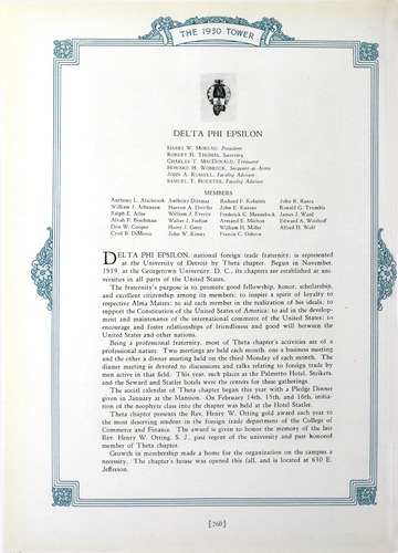 University of Detroit Yearbook Collection: The 1930 Tower