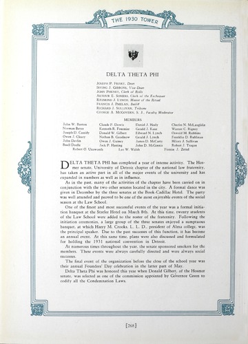 University of Detroit Yearbook Collection: The 1930 Tower
