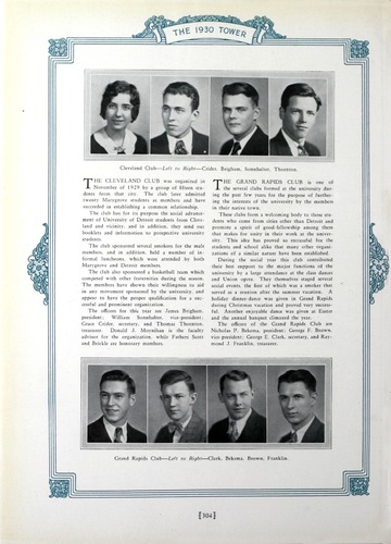 University of Detroit Yearbook Collection: The 1930 Tower