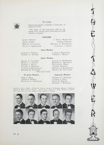 University of Detroit Yearbook Collection: The Tower 1933 