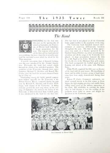 University of Detroit Yearbook Collection: The 1935 Tower