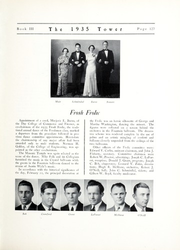University of Detroit Yearbook Collection: The 1935 Tower