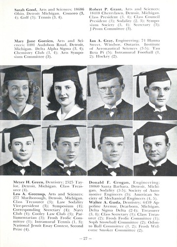 University of Detroit Yearbook Collection: Tower Senior Year Book