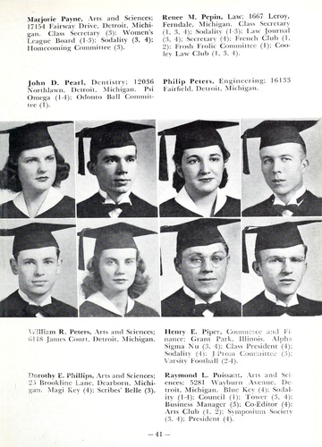 University of Detroit Yearbook Collection: Tower Senior Year Book