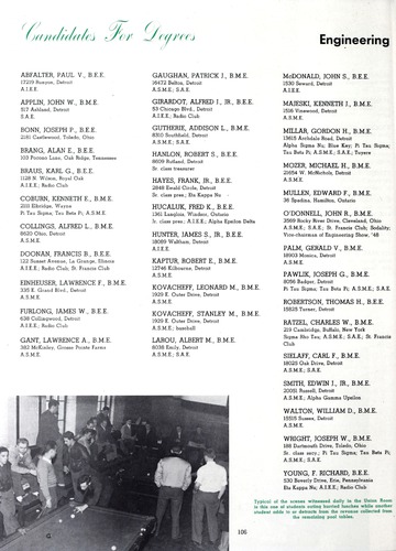 University of Detroit Yearbook Collection: Tower 1949