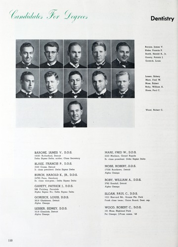 University of Detroit Yearbook Collection: Tower 1949