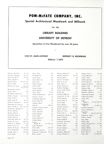 University of Detroit Yearbook Collection: Tower 50