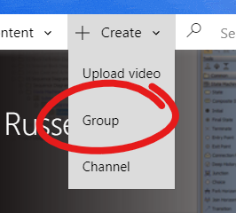 Image of Create Group selection