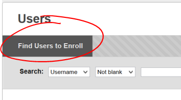 Find users to enroll