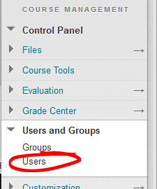 Users and groups, users