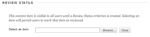 review status heading