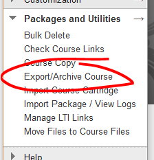 Export Archive course men item