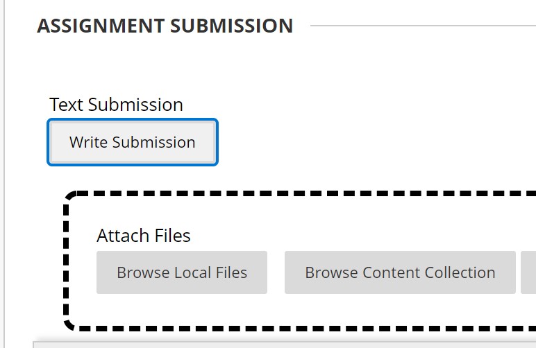 Write Submission button selection