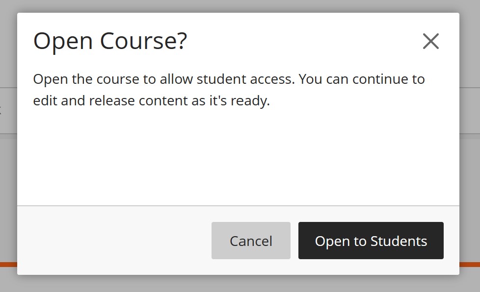 image of open course dialogue box