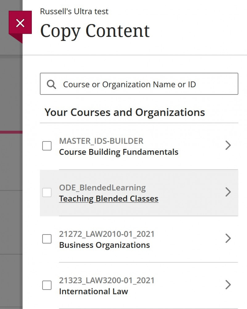 image of courses list